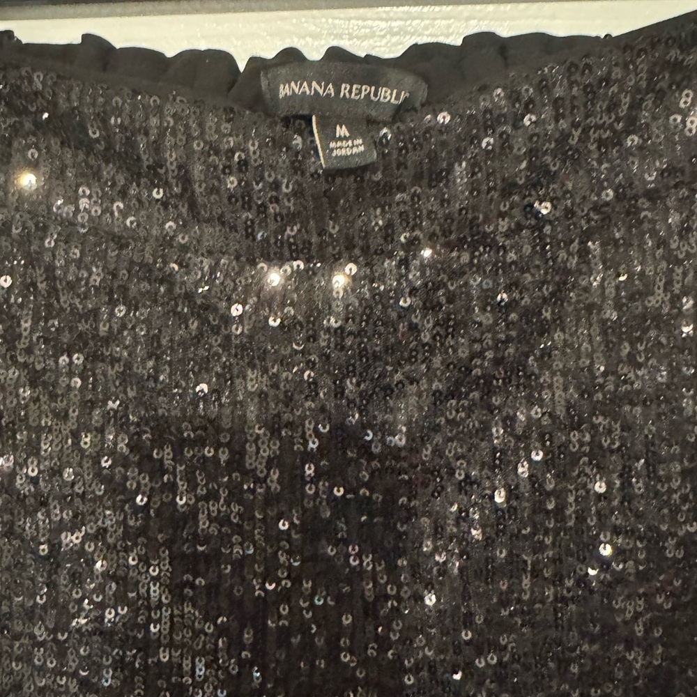 Banana Republic Black Sequin Top